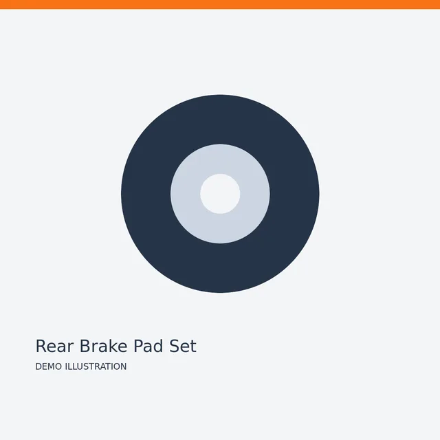 Bosch Rear Brake Pad Set — Detail view demo illustration