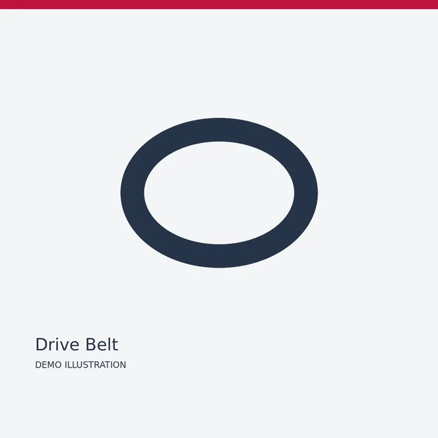 Bosch Drive Belt — Detail view demo illustration