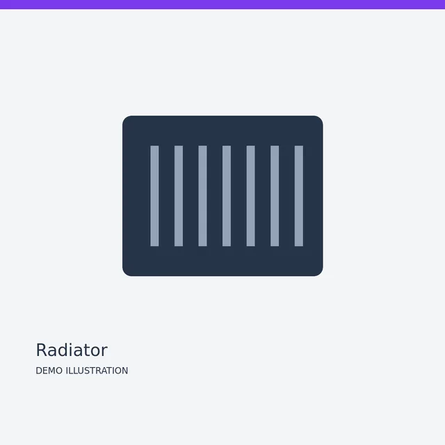 DENSO Radiator — Detail view demo illustration