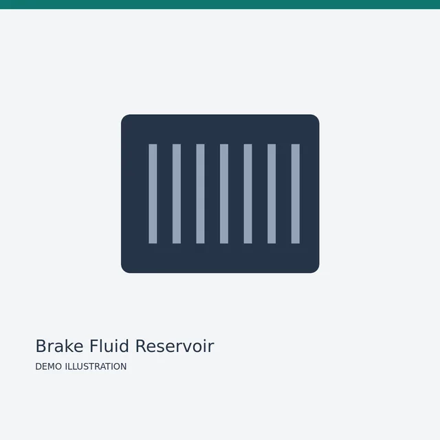 AISIN Brake Fluid Reservoir — Detail view demo illustration