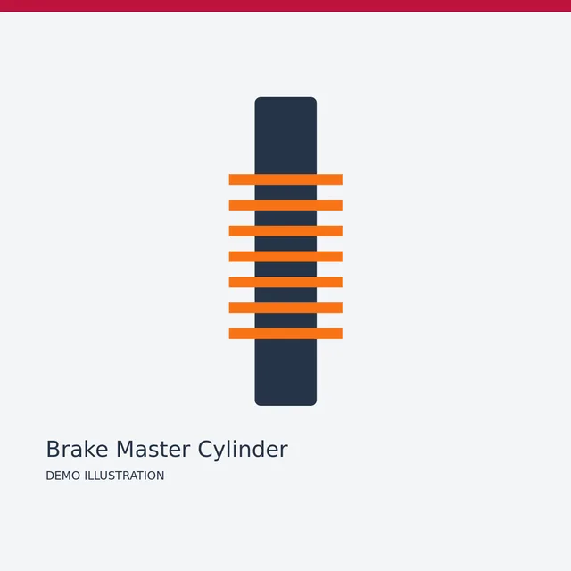 AISIN Brake Master Cylinder — Detail view demo illustration