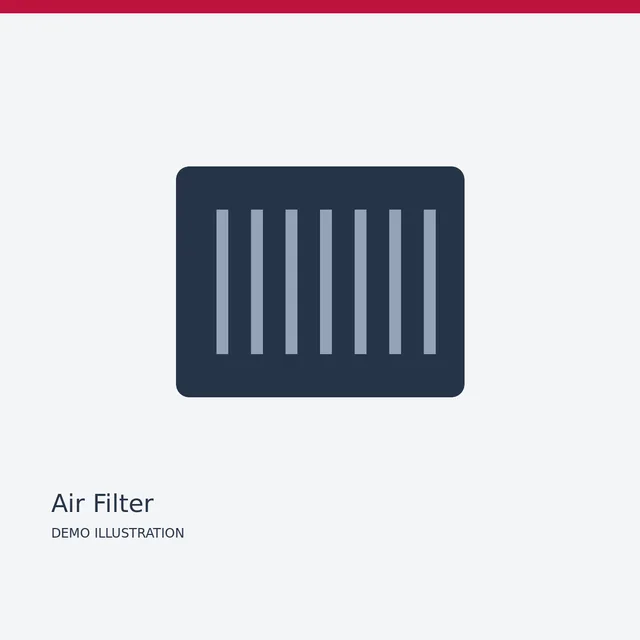 Sakura Air Filter — Detail view demo illustration