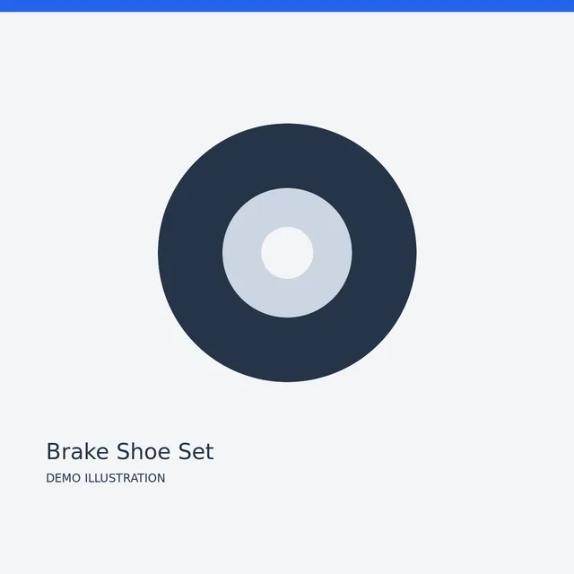 Bosch Brake Shoe Set — Detail view demo illustration