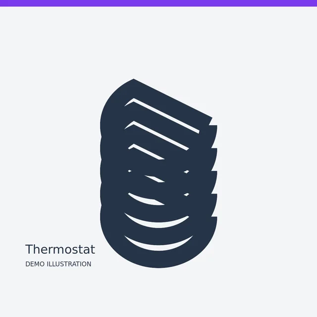 AISIN Thermostat — Detail view demo illustration