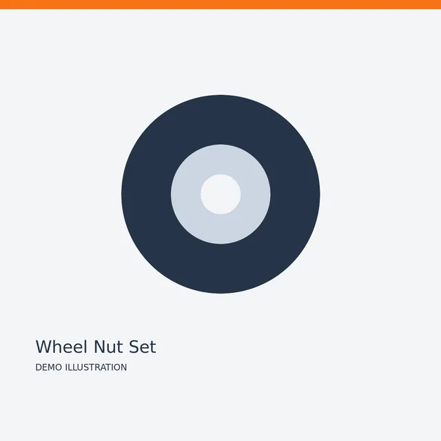 Bosch Wheel Nut Set — Detail view demo illustration