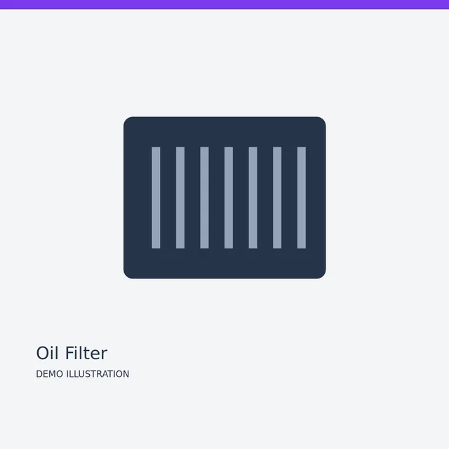 Sakura Oil Filter — Detail view demo illustration