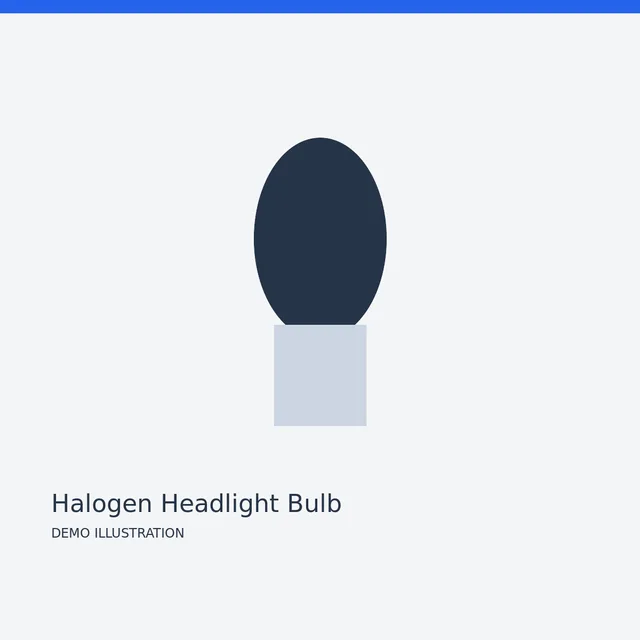 Bosch Halogen Headlight Bulb — Detail view demo illustration