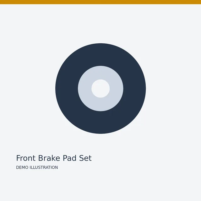 Bosch Front Brake Pad Set — Detail view demo illustration