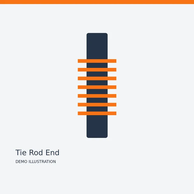 KYB Tie Rod End — Detail view demo illustration