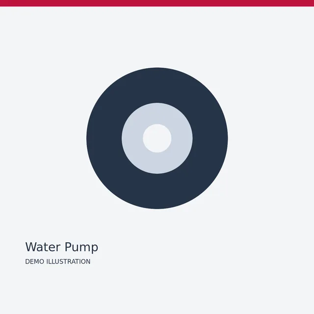 AISIN Water Pump — Detail view demo illustration