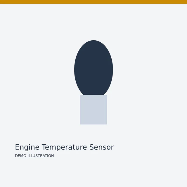 DENSO Engine Temperature Sensor — Detail view demo illustration